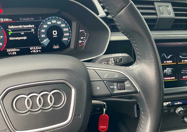 Audi Q3 cena 114900 przebieg: 39569, rok produkcji 2018 z Gdynia małe 407